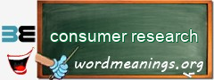 WordMeaning blackboard for consumer research